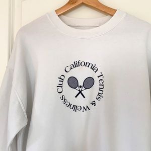 White California Tennis Crewneck